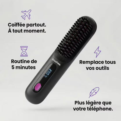 brushea PRO 2.0 - Brosse lissante portable N°1 pour cheveux courts