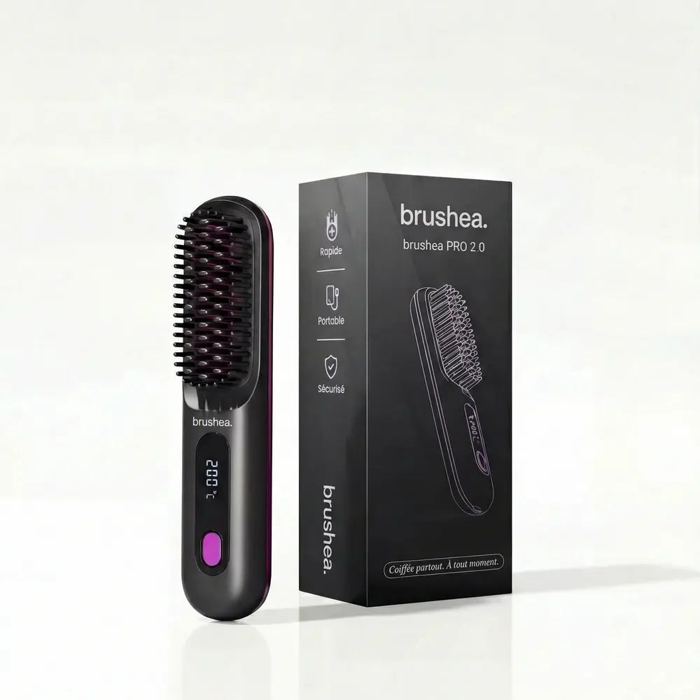 brushea PRO 2.0 - Brosse lissante portable N°1 pour cheveux courts