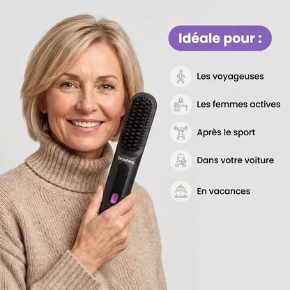 brushea PRO 2.0 - Brosse lissante portable N°1 pour cheveux courts