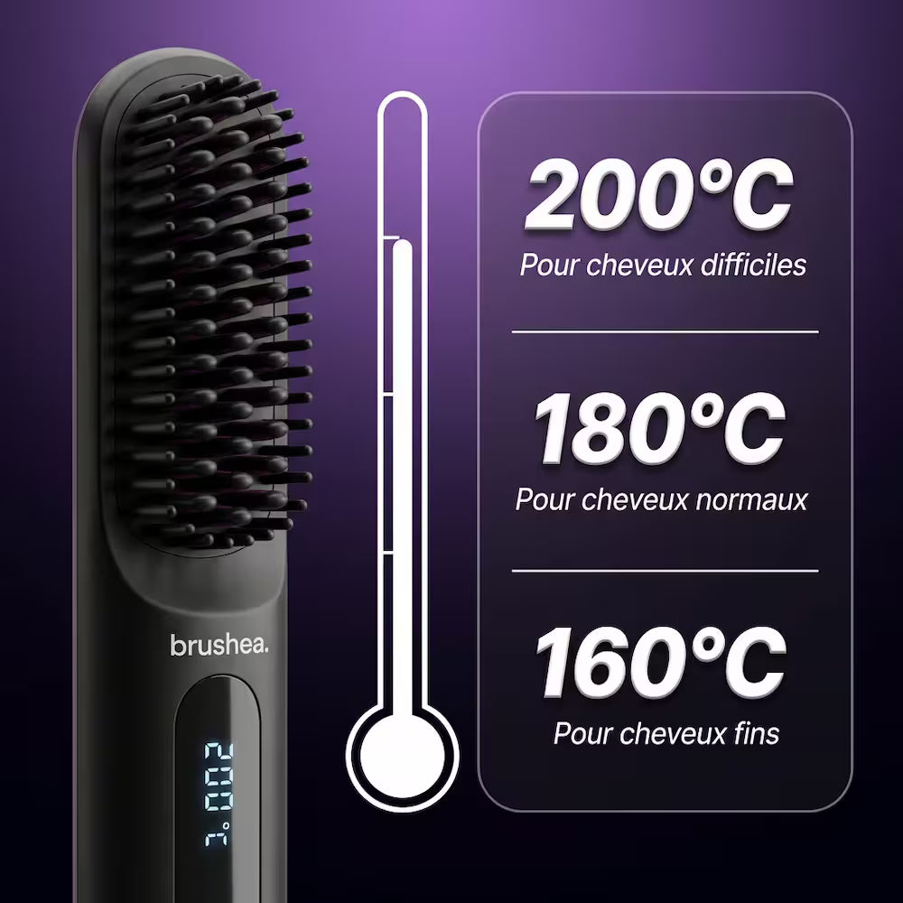 brushea PRO 2.0 - Brosse lissante portable N°1 pour cheveux courts