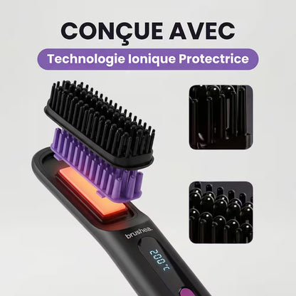 brushea PRO 2.0 - Brosse lissante portable N°1 pour cheveux courts
