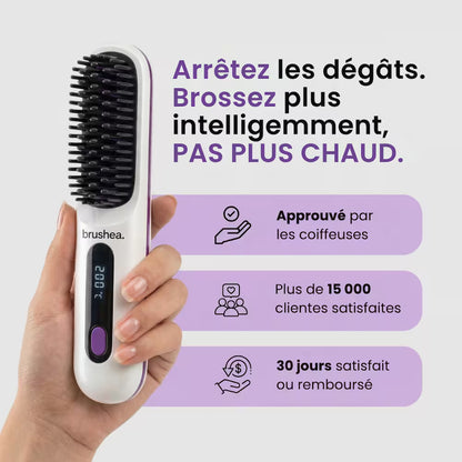 brushea PRO 2.0 - Brosse lissante portable N°1 pour cheveux courts